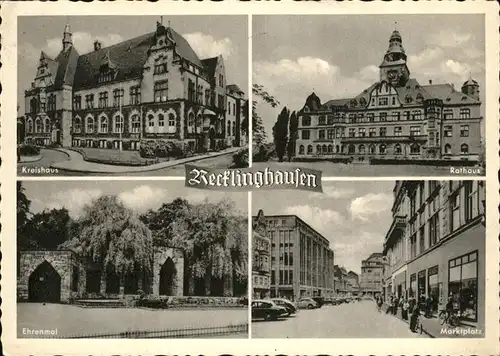 Recklinghausen Westfalen Kreishaus Rathaus Ehrenmal Marktplatz / Recklinghausen /Recklinghausen LKR