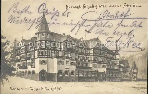 Oberhof Thueringen Herzoegliches Schloss Hotel Kat. Oberhof Thueringen