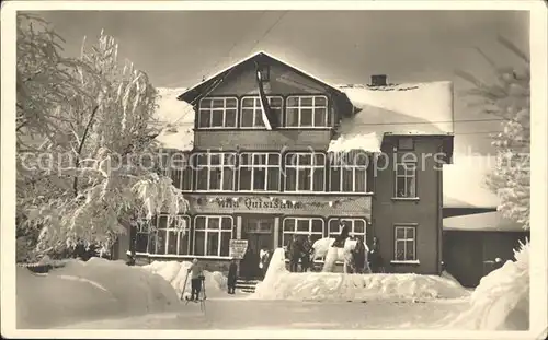 Oberhof Thueringen Haus "Quisisana" im Schnee Ski Kat. Oberhof Thueringen