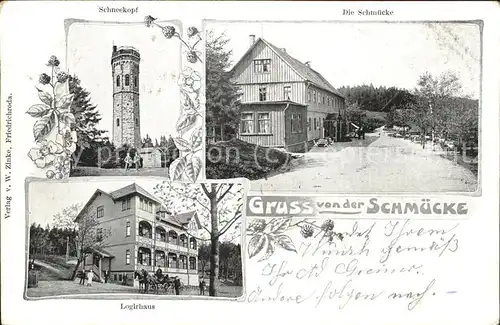 Schmuecke Hotel Logierhaus Schneekopfturm Kat. Gehlberg