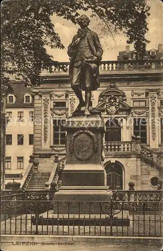 Goethe Johann Wolfgang von Denkmal Leipzig  Kat. Dichter