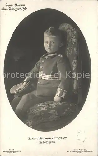 Adel Preussen Prinz Friedrich in Feldgrau Kat. Koenigshaeuser