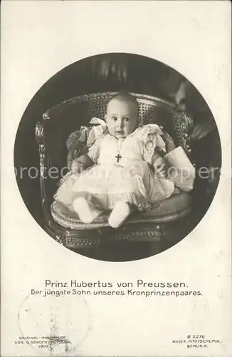 Adel Preussen Prinz Hubertus  Kat. Koenigshaeuser