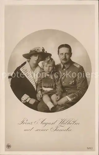 Adel Preussen Prinz August Wilhelm  Kat. Koenigshaeuser