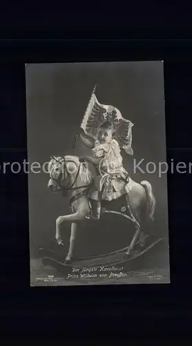 Adel Preussen Prinz Wilhelm Schaukelpferd Kat. Koenigshaeuser