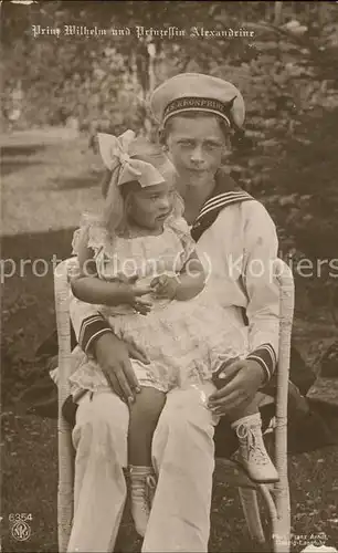 Adel Preussen Prinz Wilhelm Prinzessin Alexandrine Kat. Koenigshaeuser