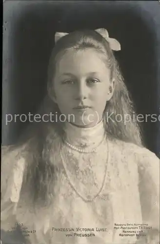 Adel Preussen Prinzessin Victoria Luise Kat. Koenigshaeuser