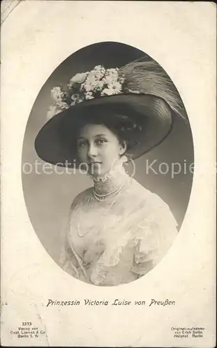 Adel Preussen Prinzessin Victoria Luise Kat. Koenigshaeuser