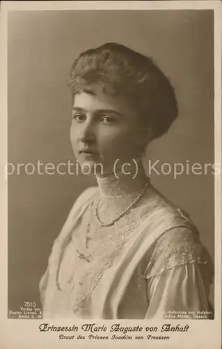 Adel Preussen Prinzessin Marie Auguste von Anhalt  Kat. Koenigshaeuser