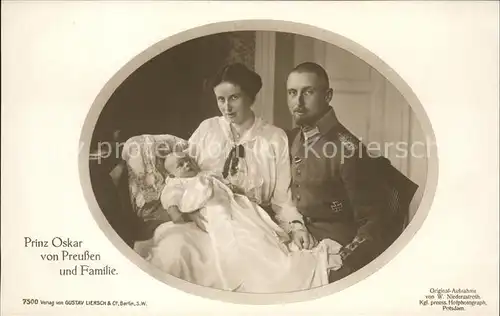 Adel Preussen Prinz Oskar und Familie Kat. Koenigshaeuser