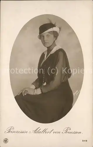 Adel Preussen Prinzessin Adalbert Kat. Koenigshaeuser