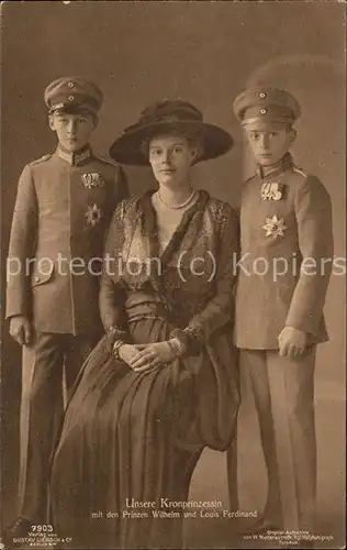Adel Preussen Kronprinzessin Cecilie Prinz Wilhelm Louis Ferdinand Kat. Koenigshaeuser