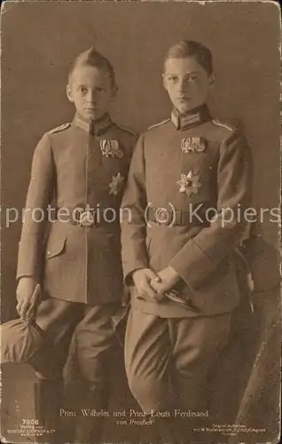 Adel Preussen Prinz Wilhelm Prinz Louis Ferdinand Kat. Koenigshaeuser