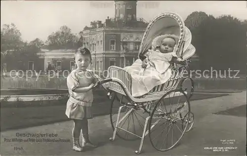 Kinderwagen Prinz Wilhelm und Prinz Louis Ferdinand von Preussen Kat. Kinder