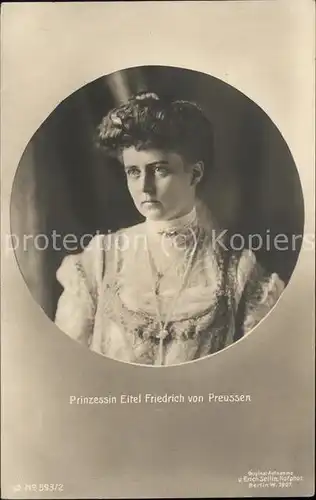 Adel Preussen Prinzessin Eitel Friedrich Kat. Koenigshaeuser