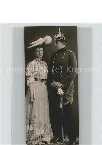 Adel Preussen Prinz und Prinzessin Eitel Friedrich Pickel Kat. Koenigshaeuser