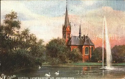Verlag Tucks Oilette Nr. 180 B Leipzig Lutherkirche am Johannpark / Verlage /