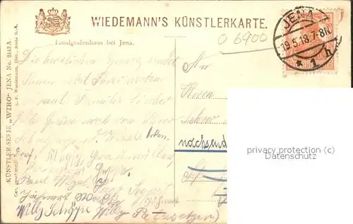 Verlag Wiedemann WIRO Nr. 2443 A Landgrafenhaus Jena Kat. Verlage