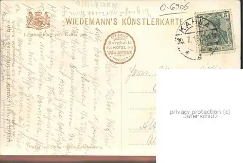 Verlag WIRO Wiedemann Nr. 2428 A Leuchtenburg von Kahla aus Kat. Verlage