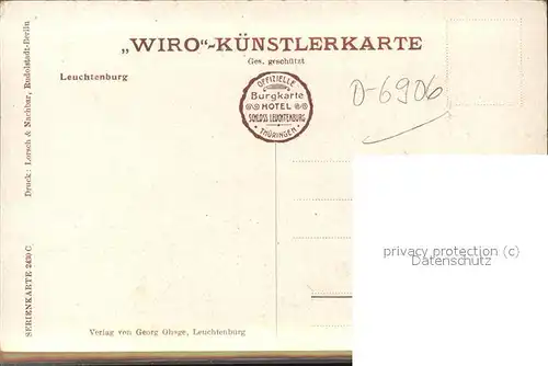 Verlag WIRO Wiedemann Nr. 2430 C Leuchtenburg Kat. Verlage