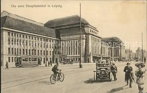 Fahrrad Strassenbahn Oldtimer Hauptbahnhof Leipzig Kat. Zweiraeder