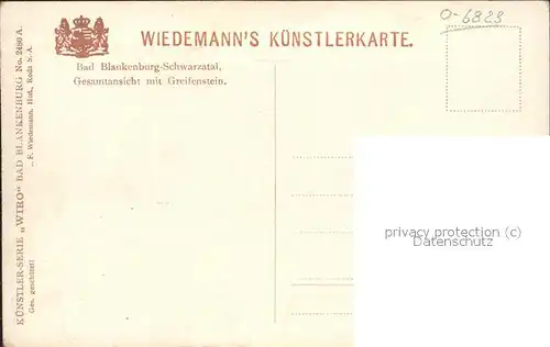 Verlag WIRO Wiedemann Nr. 2480 A Bad Blankenburg Schwarzatal Kat. Verlage