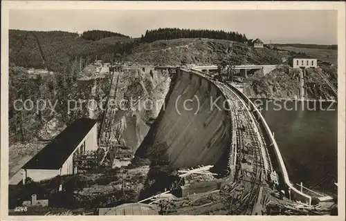 Staudamm Pumpspeicherkraftwerk Saaletalsperre  Kat. Gebaeude