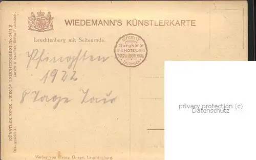 Verlag WIRO Wiedemann Nr. 2431 B Leuchtenburg Seitenroda  Kat. Verlage