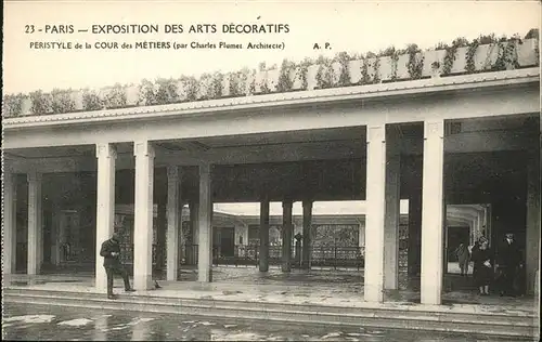 Exposition Arts Decoratifs Paris 1925 Peristyle de la Cour des Metiers /  /