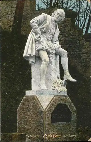 Shakespeare William Denkmal Weimar  Kat. Persoenlichkeiten