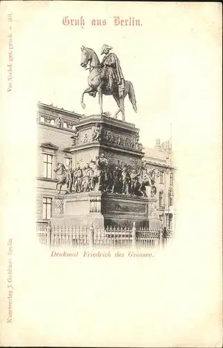 Friedrich der Grosse Denkmal Berlin  Kat. Kaiser