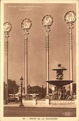 Exposition Internationale Paris 1937 Porte de la Concorde Kat. Expositions