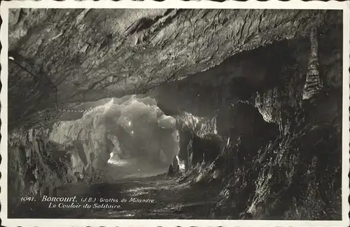 Hoehlen Caves Grottes Boncourt Le Couloir du Solitaire Kat. Berge