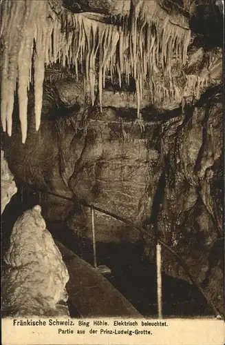 Hoehlen Caves Grottes Bing Prinz Ludwig Grotte Fraenkische Schweiz Kat. Berge