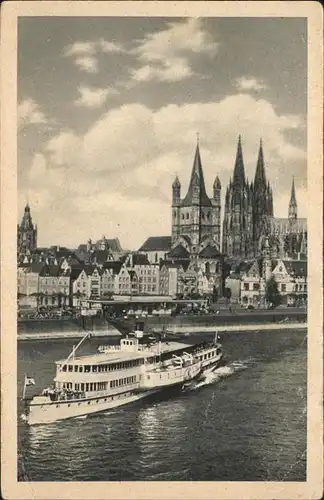 Dampfer Seitenrad Koeln am Rhein  Kat. Schiffe