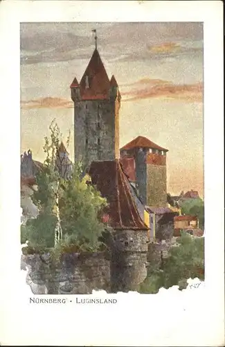 Kley Nuernberg Luginsland Nr. 553 Kat. Kuenstlerlitho