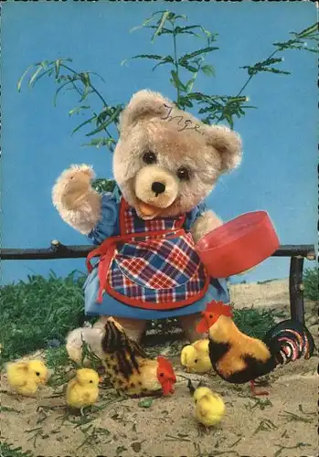Teddy Teddybaer Teddy bear Huhn Hahn Kueken  Kat. Kinderspielzeug