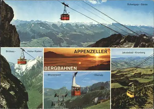 Seilbahn Appenzell Schwaegalp-Saentis Jakobsbad-Kronberg / Bahnen /