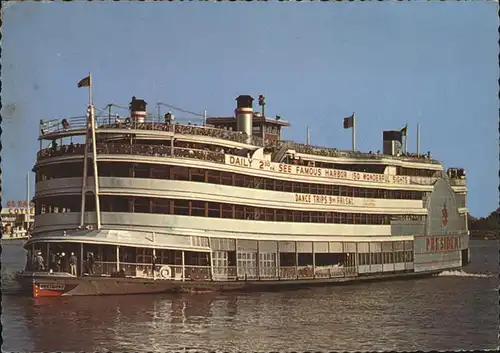 Dampfer Binnenschifffahrt S.S. President Mississippi River  Kat. Schiffe