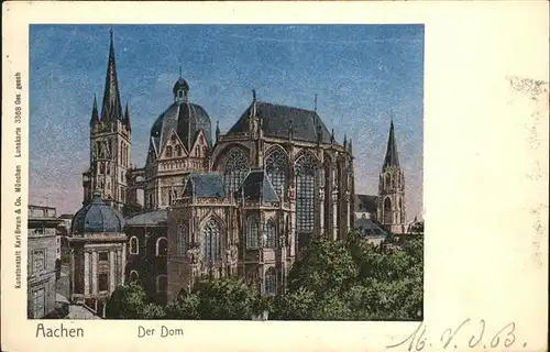 Lunakarte Nr. 3368 Aachen Dom  Kat. Verlage