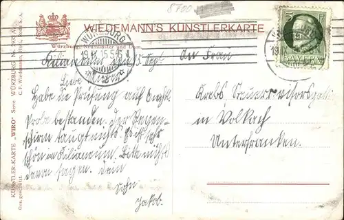 Verlag WIRO Wiedemann Nr. 2933 A Wuerzburg Neumuenster Dom  Kat. Verlage