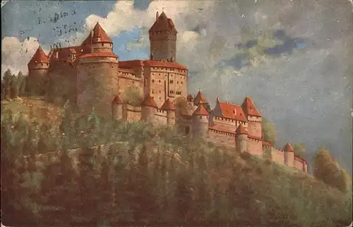 Hoffmann Heinrich Haut Koenigsbourg Nr. 10 Kat. Kuenstlerkarte