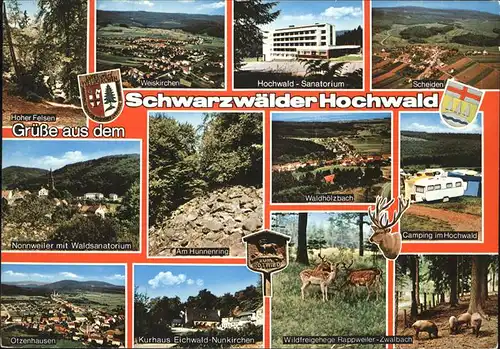 Schwarzwald Schwarzwaelder Hochwald mit diiv.Orten Kat. Regionales