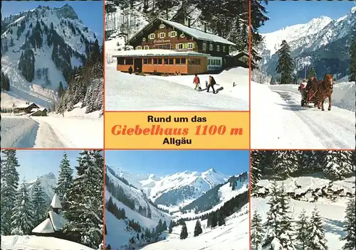 kk54972 Allgaeu Region Rund um das Giebelhaus im Winter Kategorie. Kempten (Allgaeu) Alte Ansichtskarten