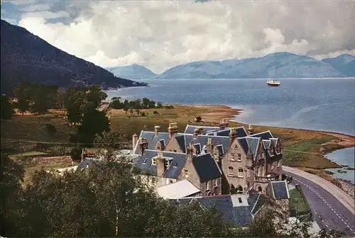 Ballachulish Hotel at Loch Leven Ardgour Hills Kat. Highland Scotland