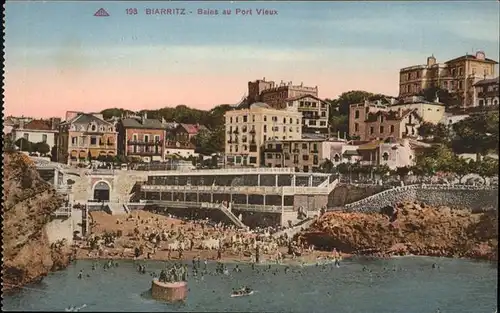 Biarritz Pyrenees Atlantiques Bains au Port Vieux Kat. Biarritz