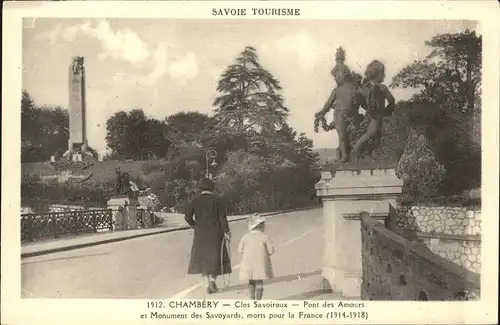 Chambery Savoie Pont des Amours Monument des Savoyards Kat. Chambery