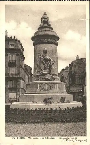 Reims Champagne Ardenne Monument des Infirmiers Kat. Reims