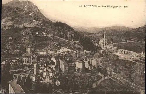 Lourdes Hautes Pyrenees vue Plongeante Kat. Lourdes