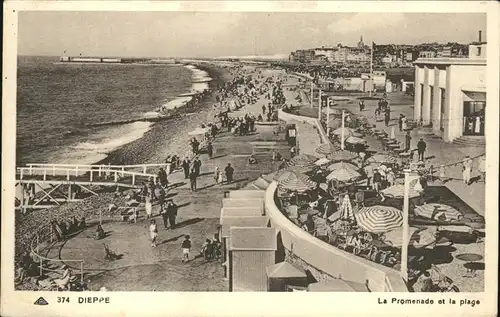 Dieppe Seine Maritime la Promenade la Plage Kat. Dieppe